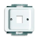 ABB Busch-Jaeger Alpha Centraalplaat 1 x MJ Modular-Jack Basiselement met centrale afdekplaat 1 connector Zonder label wit 2CKA001753A7776