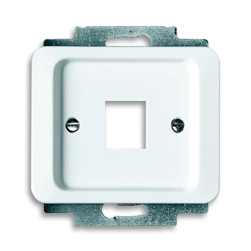 ABB Busch-Jaeger Alpha Centraalplaat 1 x MJ Modular-Jack Basiselement met centrale afdekplaat 1 connector Zonder label wit 2CKA001753A7776