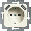 ABB Busch-Jaeger SI wandcontactdoos inbouw 16A 250V RA KV Glanzend beige RAL 1013 IP20 2CKA002011A6263