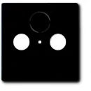 ABB Busch-Jaeger Future Axcent Carat Centraalplaat antenne Satelliet Centraalplaat 3 connectoren Zonder label zwart 2CKA001724A4298