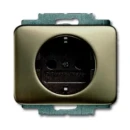 ABB Busch-Jaeger Alpha wandcontactdoos centraalplaat inbouw 16A 250V RA KV Mat brons RAL IP20 2CKA002013A4466