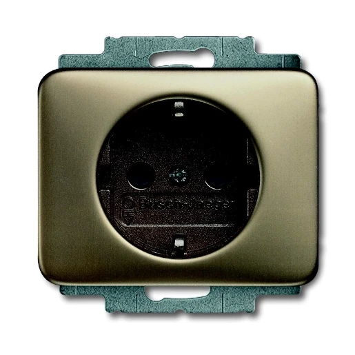 ABB Busch-Jaeger Alpha wandcontactdoos centraalplaat inbouw 16A 250V RA KV Mat brons RAL IP20 2CKA002013A4466