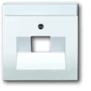 ABB Busch-Jaeger Future Solo Axcent Carat Centraalplaat datadoos RJ45 Jack plug Centraalplaat 1 connector Met label wit 2CKA001710A3165