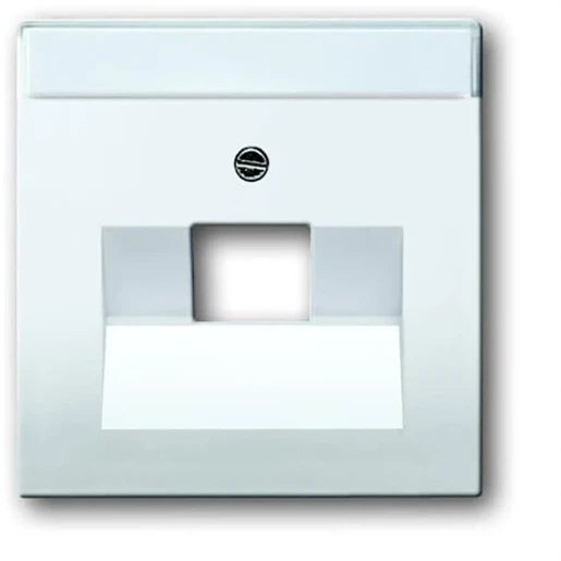 ABB Busch-Jaeger Future Solo Axcent Carat Centraalplaat datadoos RJ45 Jack plug Centraalplaat 1 connector Met label wit 2CKA001710A3165