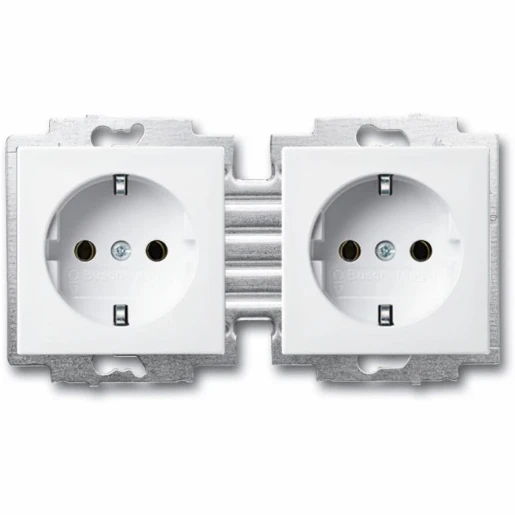 ABB Busch-Jaeger Balance wandcontactdoos centraalplaat inbouw 16A 250V RA Glanzend wit RAL 9010 IP20 2CKA002014A1482