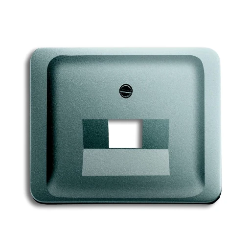 ABB Busch-Jaeger Alpha Centraalplaat datadoos RJ45 Jack plug Centraalplaat 1 connector Zonder label titanium 2CKA001710A3348