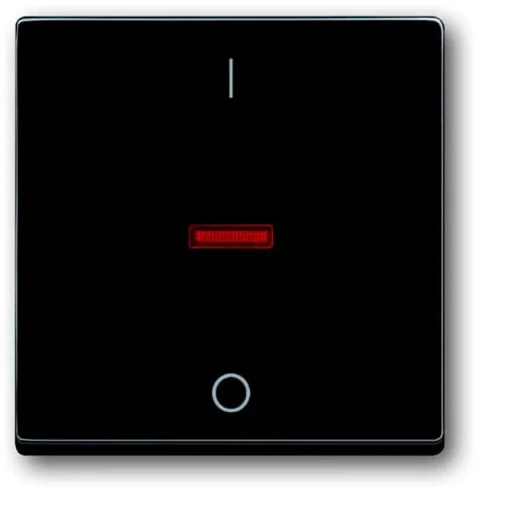 ABB Busch-Jaeger Future Axcent Carat bedieningselement + rode lens voor 2 en 3-polig aan / uit enkele wip antraciet RAL 7021 2CKA001751A2927