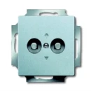 ABB Busch-Jaeger Future Aardingscontactdoos + centraalplaat contactdoos 2-voudig inbouw Mat aluminium 2CKA002495A0089