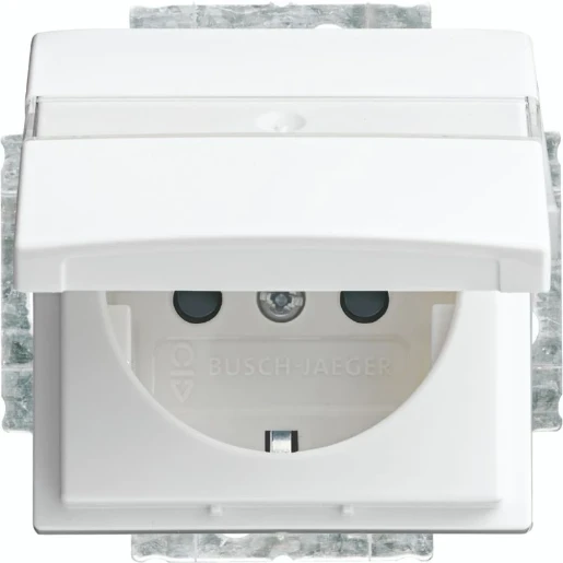 ABB Busch-Jaeger Balance wandcontactdoos centraalplaat inbouw 16A 250V RA KV Glanzend wit RAL 9010 IP20 2CKA002013A5384