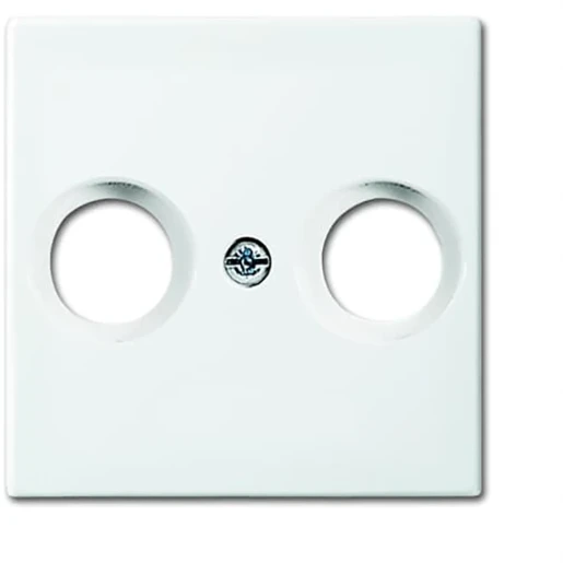 ABB Busch-Jaeger Balance Centraalplaat antenne SI-B Antenne-aansluitdoos coax Centraalplaat 2 connectoren Zonder label wit 2CKA001724A4334