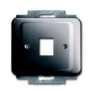 ABB Busch-Jaeger Alpha Centraalplaat 1 x MJ Modular-Jack Basiselement met centrale afdekplaat 1 connector Zonder label platina 2CKA001753A3916