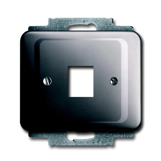 ABB Busch-Jaeger Alpha Centraalplaat 1 x MJ Modular-Jack Basiselement met centrale afdekplaat 1 connector Zonder label platina 2CKA001753A3916