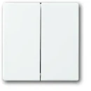 ABB Busch-Jaeger Future Solo Axcent Carat bedieningselement serie en wissel aan / uit tweedelige wip wit RAL 9016 2CKA001751A2752