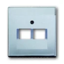 ABB Busch-Jaeger Future Centraalplaat datadoos RJ45 Jack plug Centraalplaat 2 connectoren Met label aluminium 2CKA001710A3610