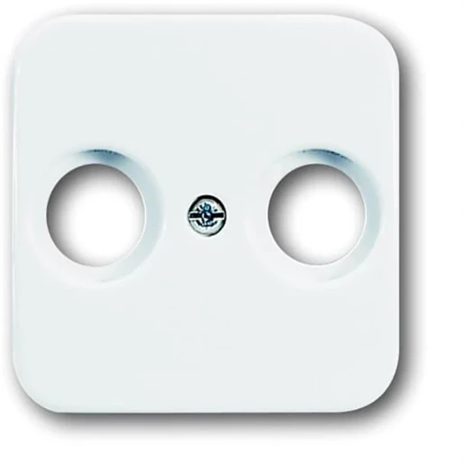 ABB Busch-Jaeger Reflex SI Centraalplaat antenne Antenne-aansluitdoos coax Centraalplaat 2 connectoren Zonder label wit 2CKA001724A0897