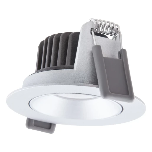 Ledvance Adjust LED verstelbare inbouwspot symm 3000K 680lm 81x81mm faseaanijding faseafsnijding 21-40° - Mediumstralend zilver 4058075799707