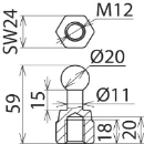 Dehn AARDINGSKOGEL RECHT 20MM