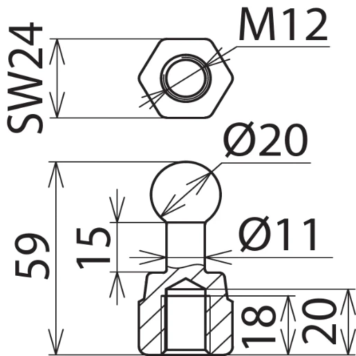 Dehn AARDINGSKOGEL RECHT 20MM