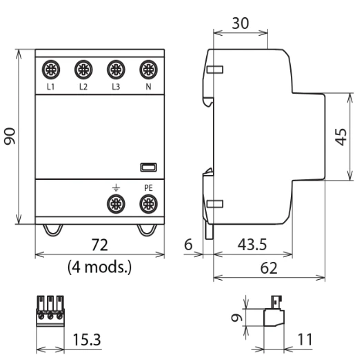 Dehn Kombi bliksemafleider TN S-Sys
