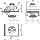 Dehn Uni saddle clamp stst/al f.rd 8-10mm conductor 4-50mm² f.saddles 0.7