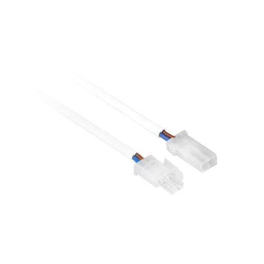 Lumiparts Verlengsnoer met 2x mini AMP 2x 0,75 1m Verbindingskabel 2x0.75mm² wit 5.03.0012