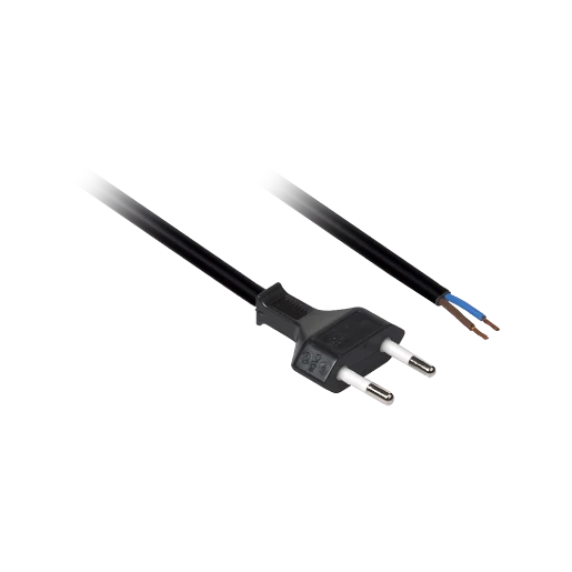 Lumiparts 2x 0,75 2m plat Verbindingskabel 2x0.75mm² zwart 5.03.0033