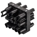 Wieland Gst18 3f splitter 5p i/u 3x2 3p u zwart