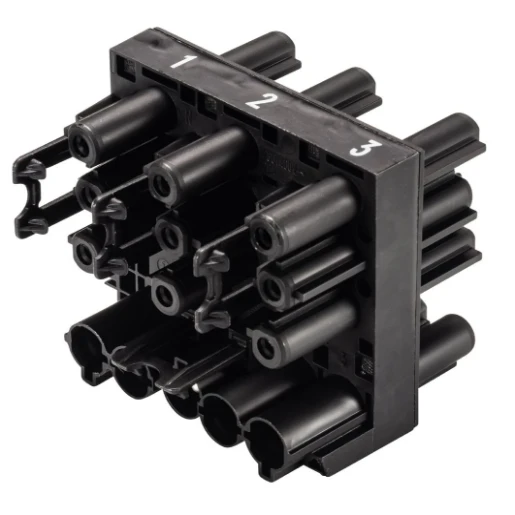 Wieland Gst18 3f splitter 5p i/u 3x2 3p u zwart