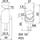 OBO BEUGELKLEM 16 - 22mm kunststof 1186216