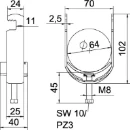 OBO BEUGELKLEM 58 - 64mm kunststof 1187656