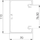 OBO GK Wandgoot 2000x110x70mm PVC wit RAL 9010 6274300