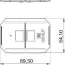 OBO Koppeling kunststof wandgoot 64x90mm abs/asa lichtgrijs ral 7035 2st