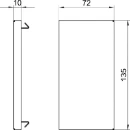OBO GS Eindstuk wandgoot 135x72mm Halogeenvrij Staal onbehandeld wit RAL 9010 6277270