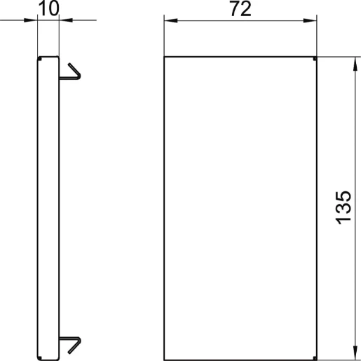 OBO GS Eindstuk wandgoot 135x72mm Halogeenvrij Staal onbehandeld wit RAL 9010 6277270