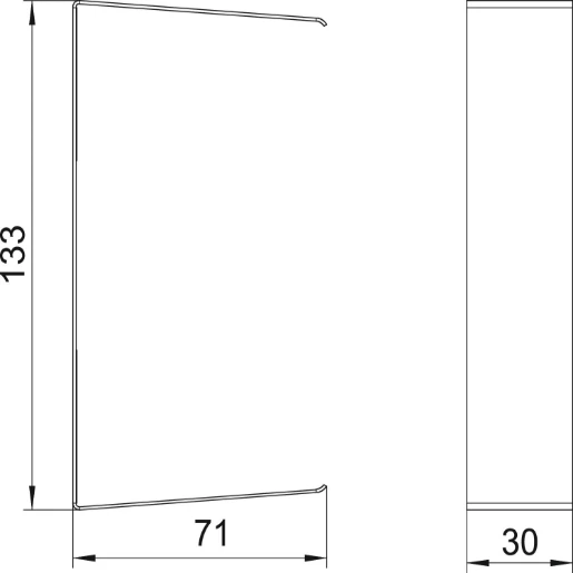 OBO G-SVS Wandgoot naadafdekking 130x70mm Staal RAL 9010 6279764
