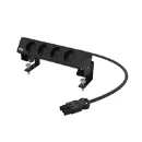 HPL Indesq Wandcontactdoos Opbouw (stucwerk) RA 4V Zwart