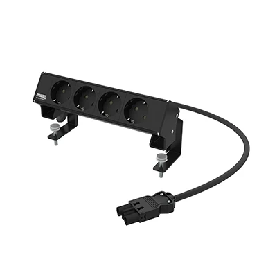 HPL Indesq Wandcontactdoos Opbouw (stucwerk) RA 4V Zwart