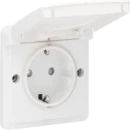 Niko New Hydro wandcontactdoos 2-polig opbouw 16A 250V RA KV Mat wit RAL 9010 IP55 701-36805