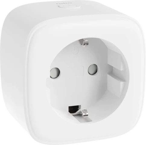 Niko Home Control wandcontactdoos slimme stekker zigbee 16A 250V RA KV Mat wit RAL 9010 IP20 552-80698