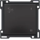 Niko Pure toets schakelaar ventilatie aan / uit zwart RAL 9005 200-61106