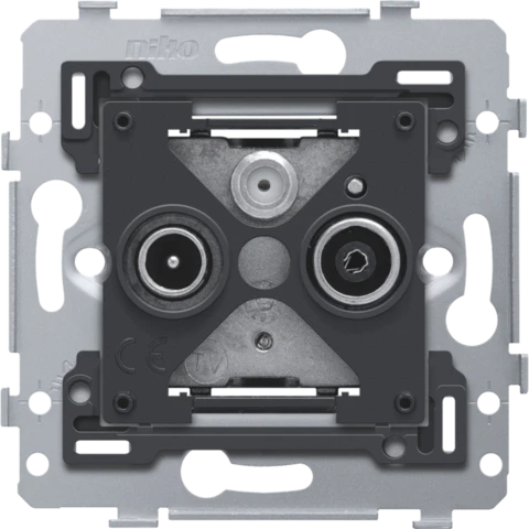 Niko antennecontactdoos inbouw 3v TV/RD/SAT einddoos IP41 170-79551