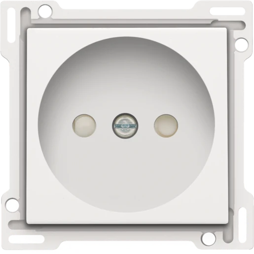 Niko Original / Intense Centraalplaat contactdoos 2-polig centraalplaat wit RAL 9010 101-66501