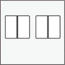 Niko Original / Intense Centraalplaat aansluitdoos Luidsprekeraansluiting Centraalplaat 2 connectoren Zonder label wit 101-69701