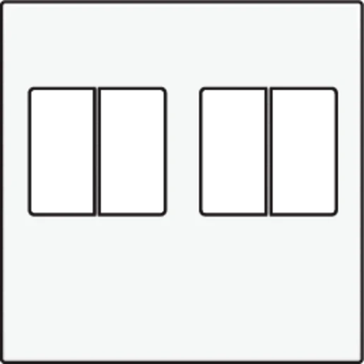 Niko Original / Intense Centraalplaat aansluitdoos Luidsprekeraansluiting Centraalplaat 2 connectoren Zonder label wit 101-69701