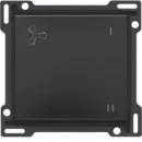 Niko Pure toets schakelaar ventilatie aan / uit zwart RAL 9005 200-61106