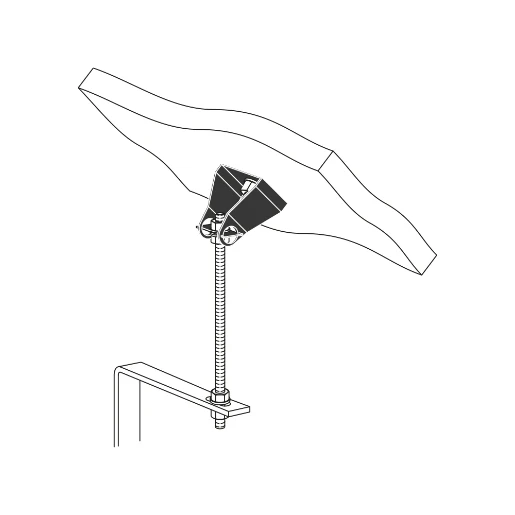 Legrand P31+ plafondbeugel (kabeldraagsysteem) b55mm 1500N Scharnierend antraciet RAL 7021 8232010
