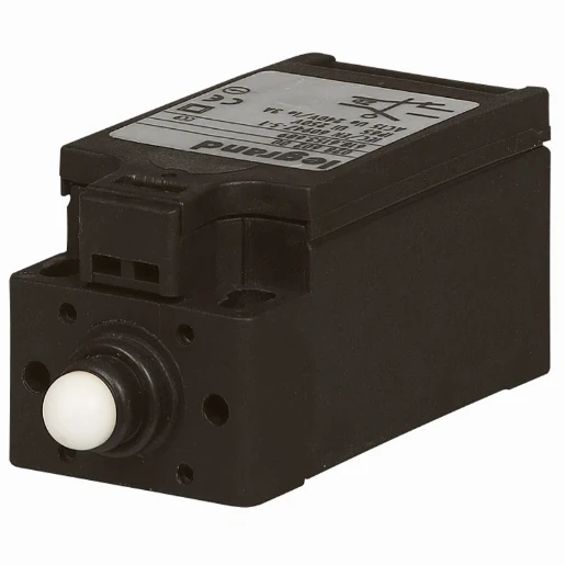 Legrand Atlantic deurcontact 6a 250v Drukknop 1-polig Drukknop 3A Wit/Zwart 036313