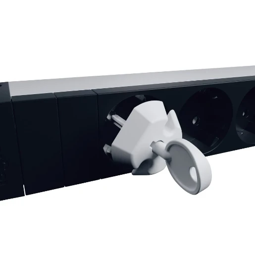 Legrand LCS blindplug belgisch en duits (1 stuk = 6) + sleutel grijs Met sleutel 646890