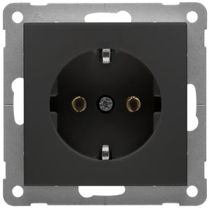 Peha Badora wandcontactdoos insteekcontacten inbouw 16A 250V RA Glanzend zwart RAL 9005 IP20 00276812