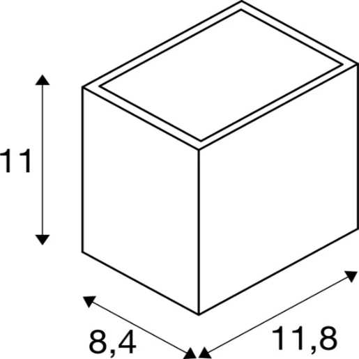 SLV Sitra LED armatuur s 3000K 620lm 118x110mm >80° - antraciet 1005148